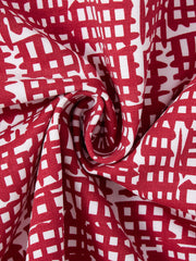 Uneven Checked Print Top