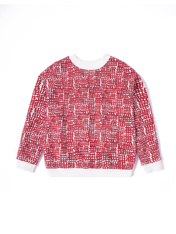 Uneven Checked Print Top