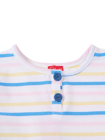 Camiseta larga rayas múltiples