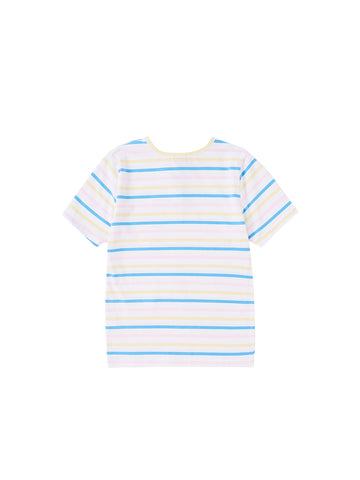 Camiseta corta rayas múltiples