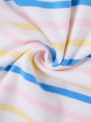 Camiseta corta rayas múltiples