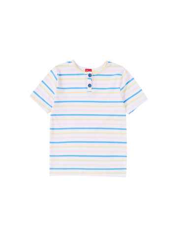 Camiseta corta rayas múltiples