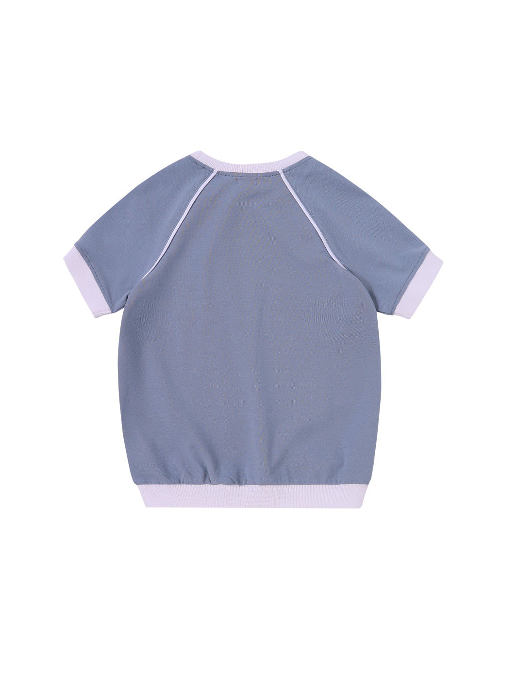 Top de manga corta con estampado lateral - Azul Piedra