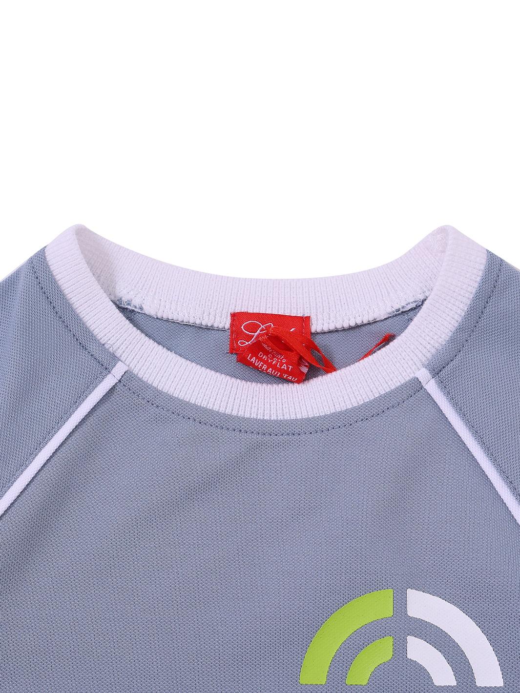 Top de manga corta con estampado lateral - Azul Piedra