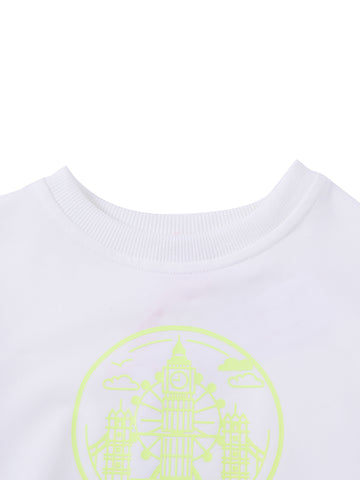 Striped Center Print Top