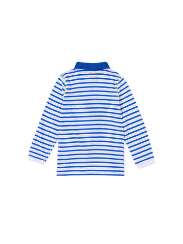 Striped Side Print Polo