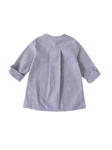 Linen Striped Shirt - Blue