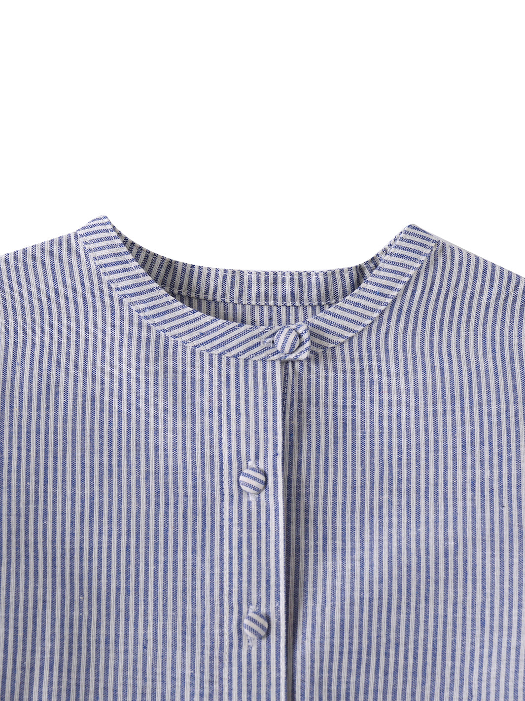 Linen Striped Shirt - Blue