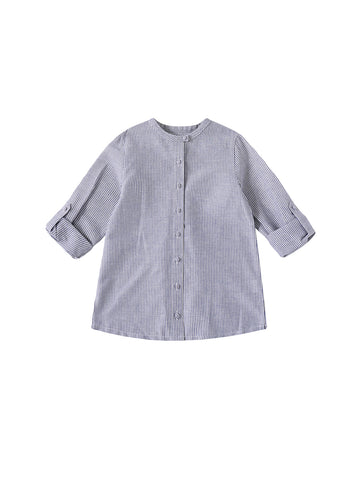 Linen Striped Shirt - Blue