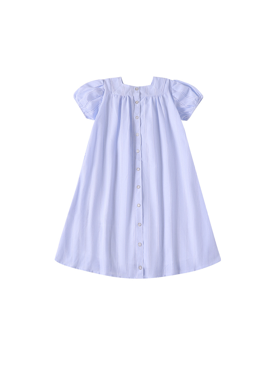 Vestido con aplicación de encaje - Azul claro