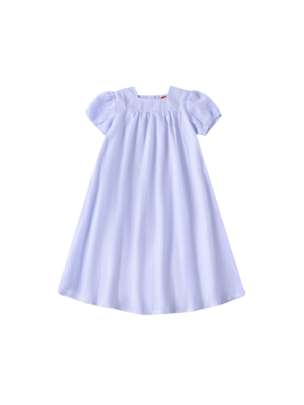 Vestido con aplicación de encaje - Azul claro