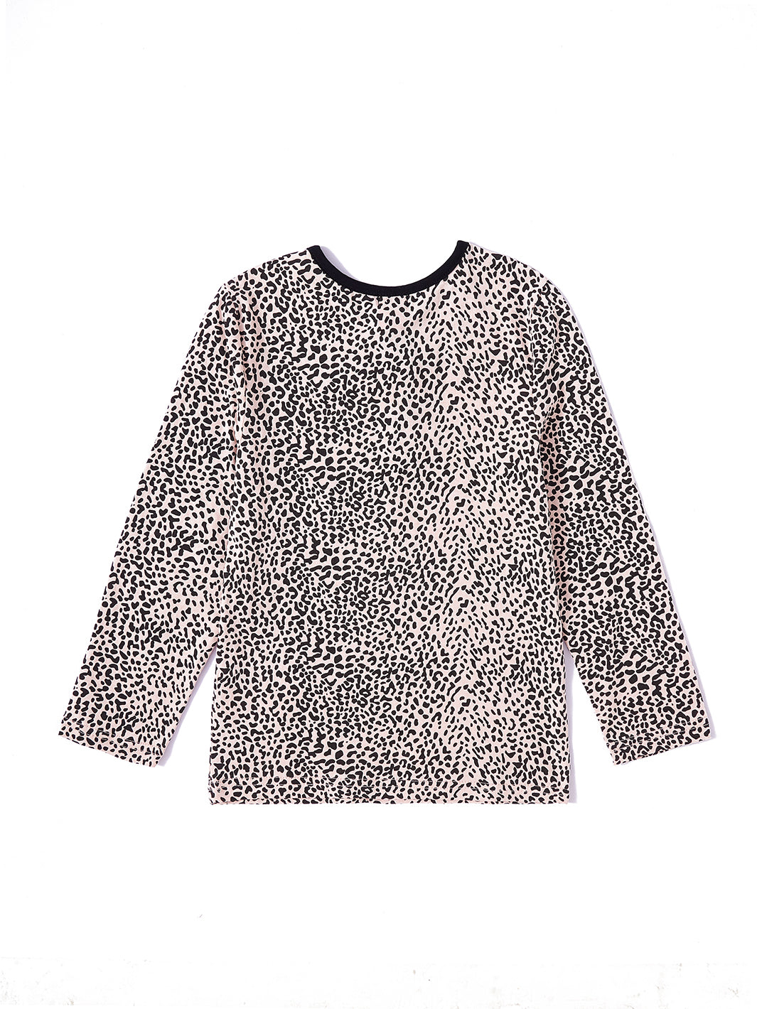 Camiseta de manga larga con estampado de leopardo