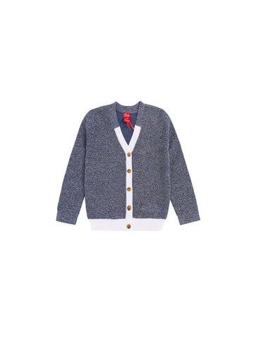 Cardigan Rectangle Mix Sweater
