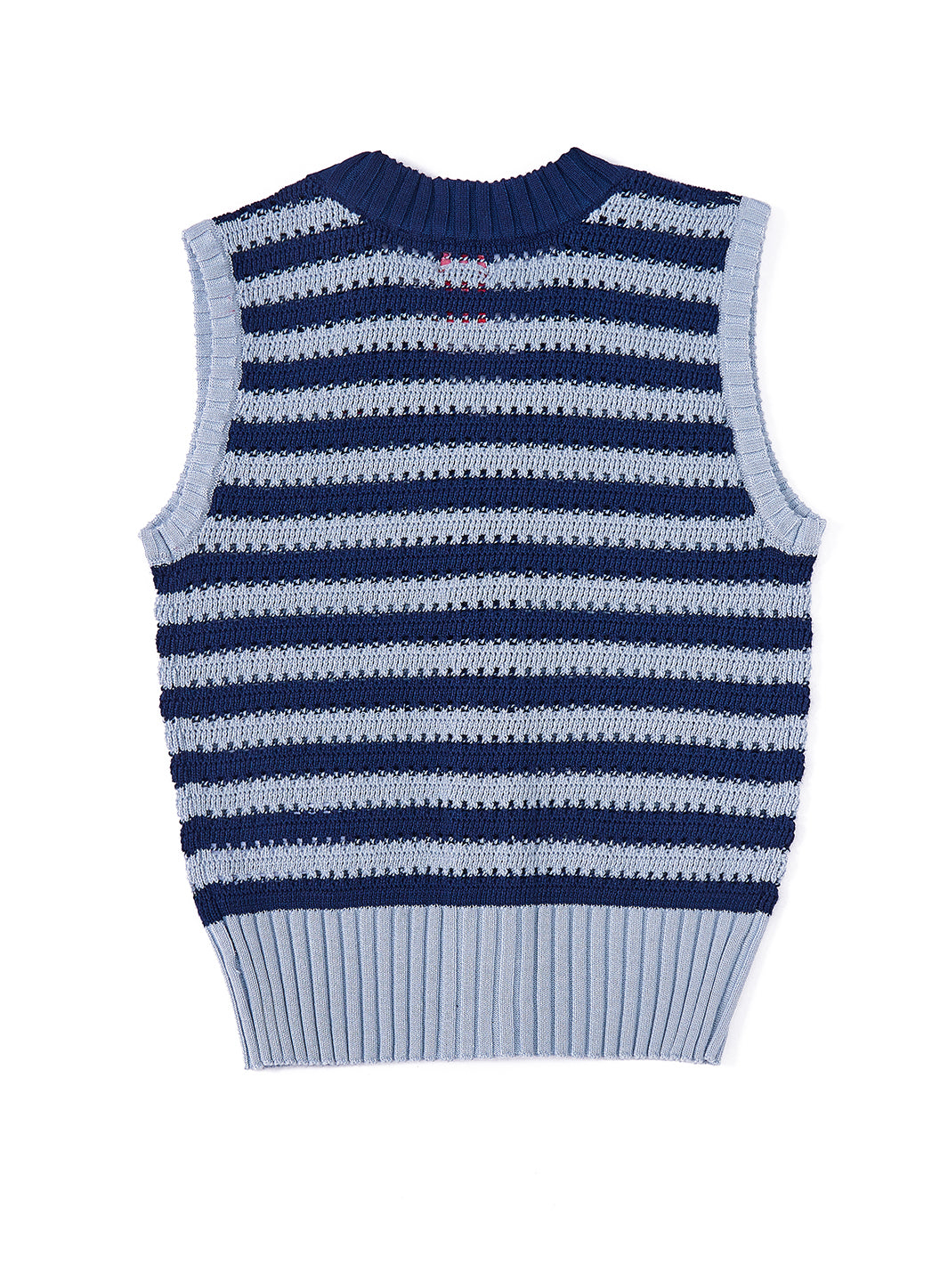 Striped Eyelet Vest