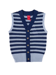 Striped Eyelet Vest