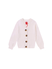 Eyelet Cardigan Sweater - Cream White