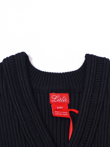 Eyelet Cardigan Vest