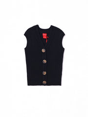 Eyelet Cardigan Vest