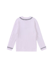 V Neck Cable Sweater