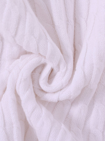 V Neck Cable Sweater