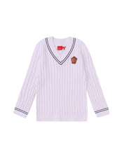 V Neck Cable Sweater