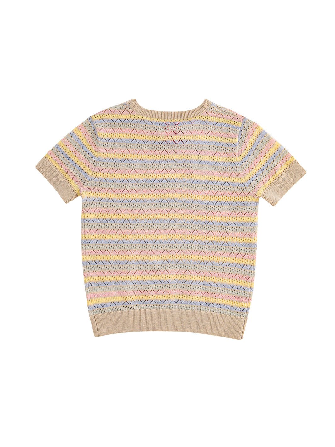 Eyelet Short Sleeve Sweater