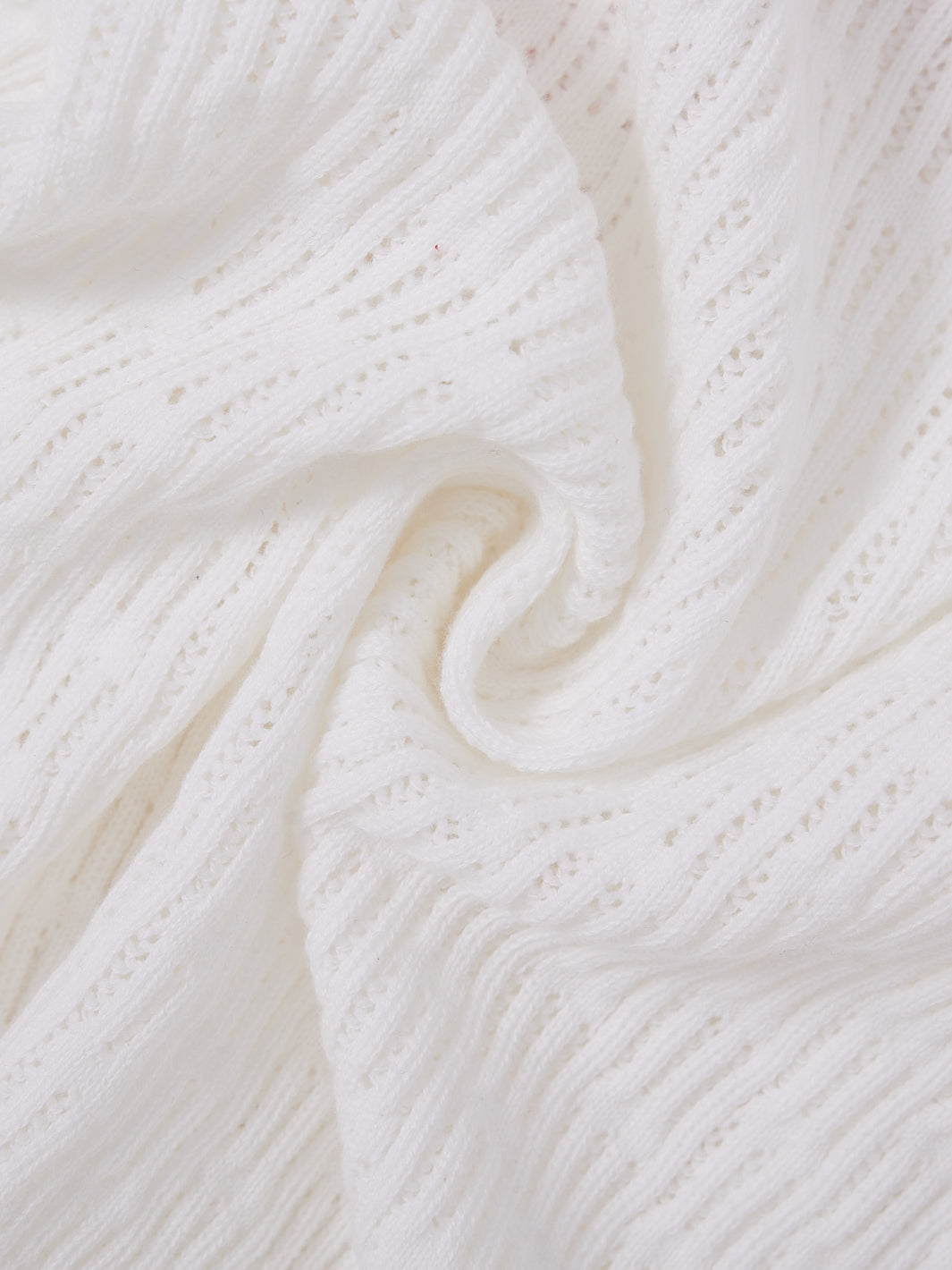 Cardigan Crop Length Sweater - Ivory White