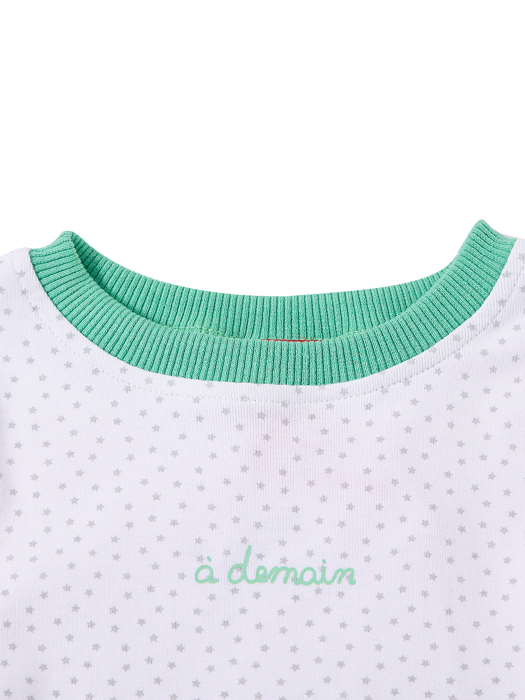 All Over Mini Star Set - White Combo Green