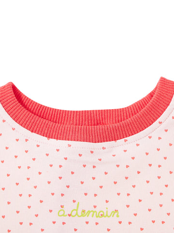 All Over Mini Heart Set - סגן פינק