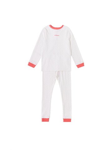 All Over Mini Heart Set - Winter white