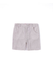 Linen Striped Short Pants - Beige