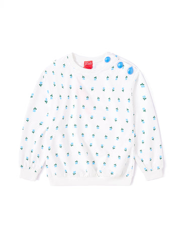 Heart Flower Print Top