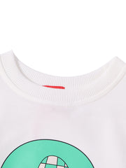 Checked Cactus Print Top - White/Green