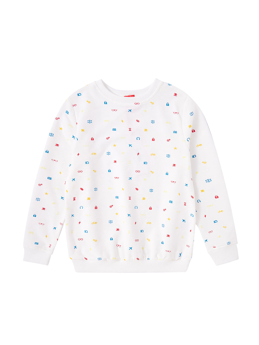 Top con estampado de símbolos pequeños