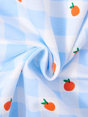 Fruit Check Print Top