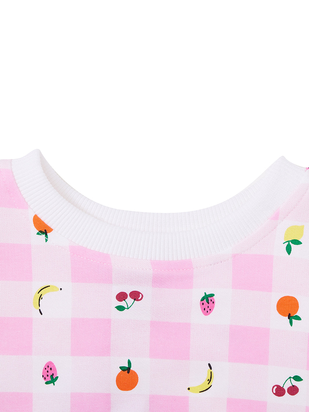 Fruit Gingham Print Top