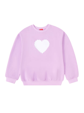 Scalloped Heart Top - Lt. Violet