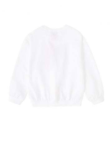 Scalloped Heart Top - White