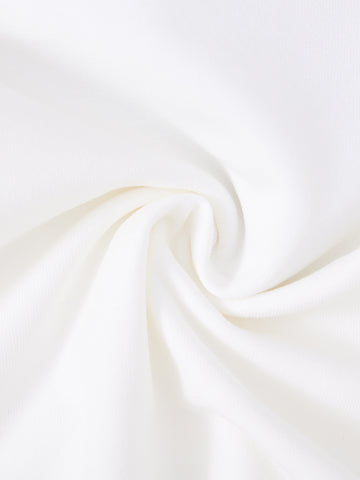 Scalloped Heart Top - White