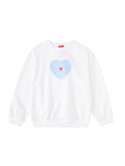 Scalloped Heart Top - White