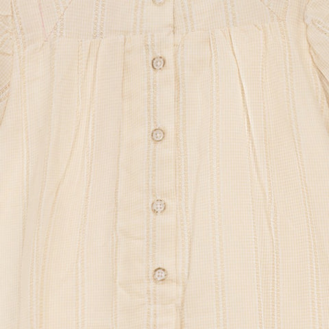 Lace Insert Dress - Beige