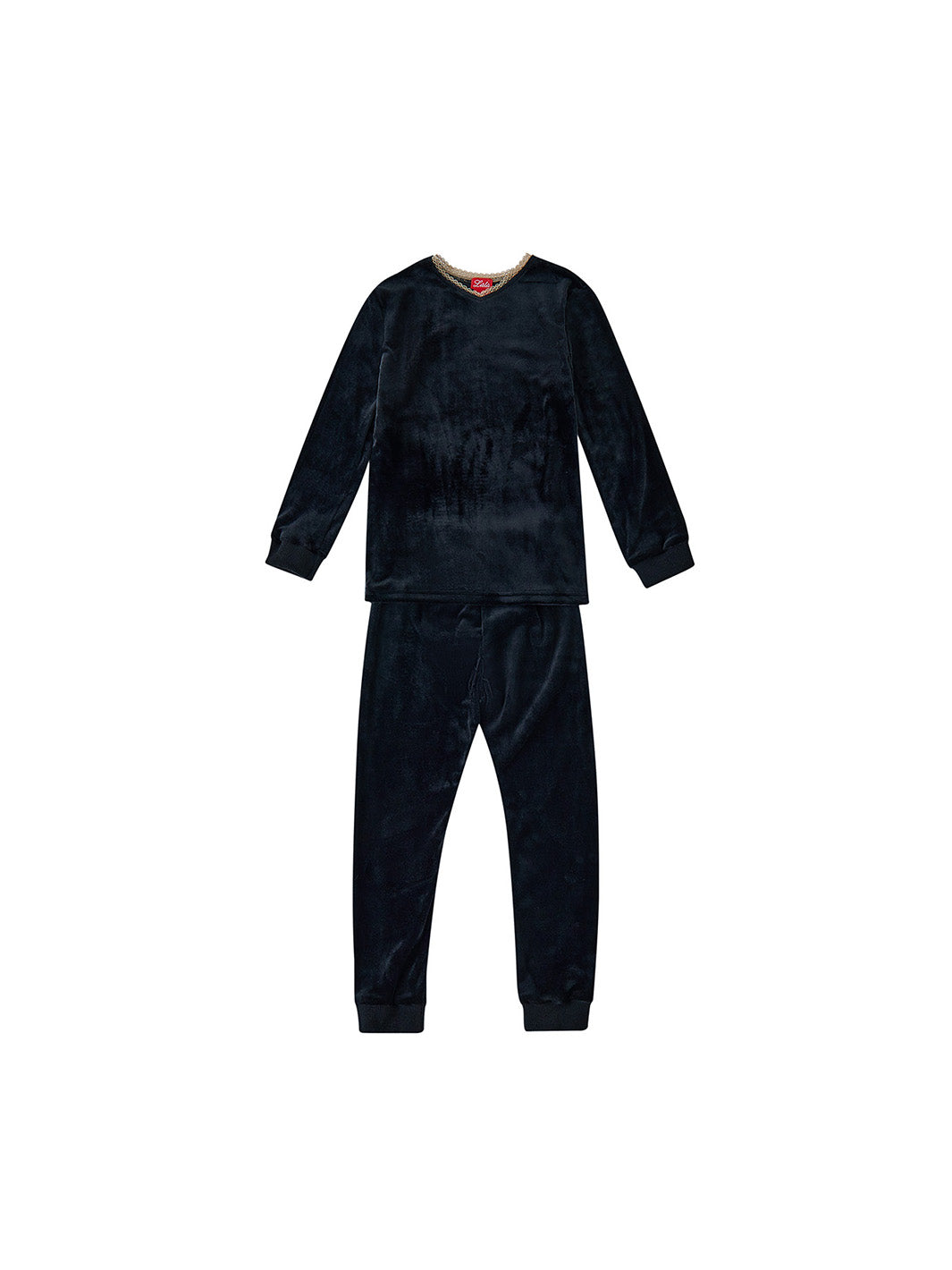 V-neck Lace Pajamas – Lulu Kids Clothing - Main Image