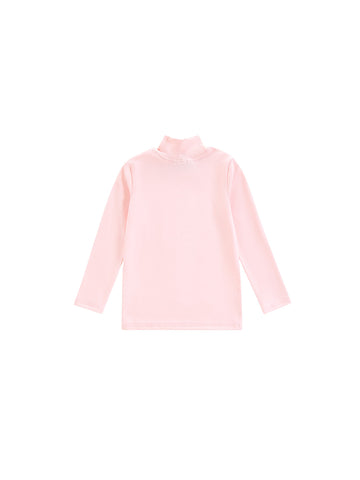 Solid Mock Neck T-shirt - light Pink