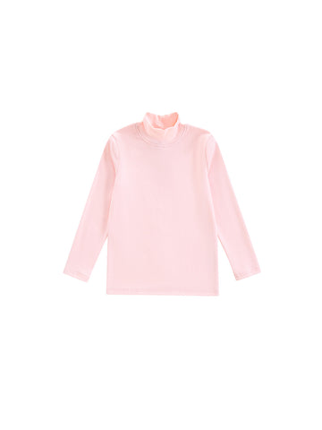 Solid Mock Neck T-shirt - light Pink