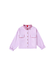 Rickrack Crop Shirt - Lt. Pink