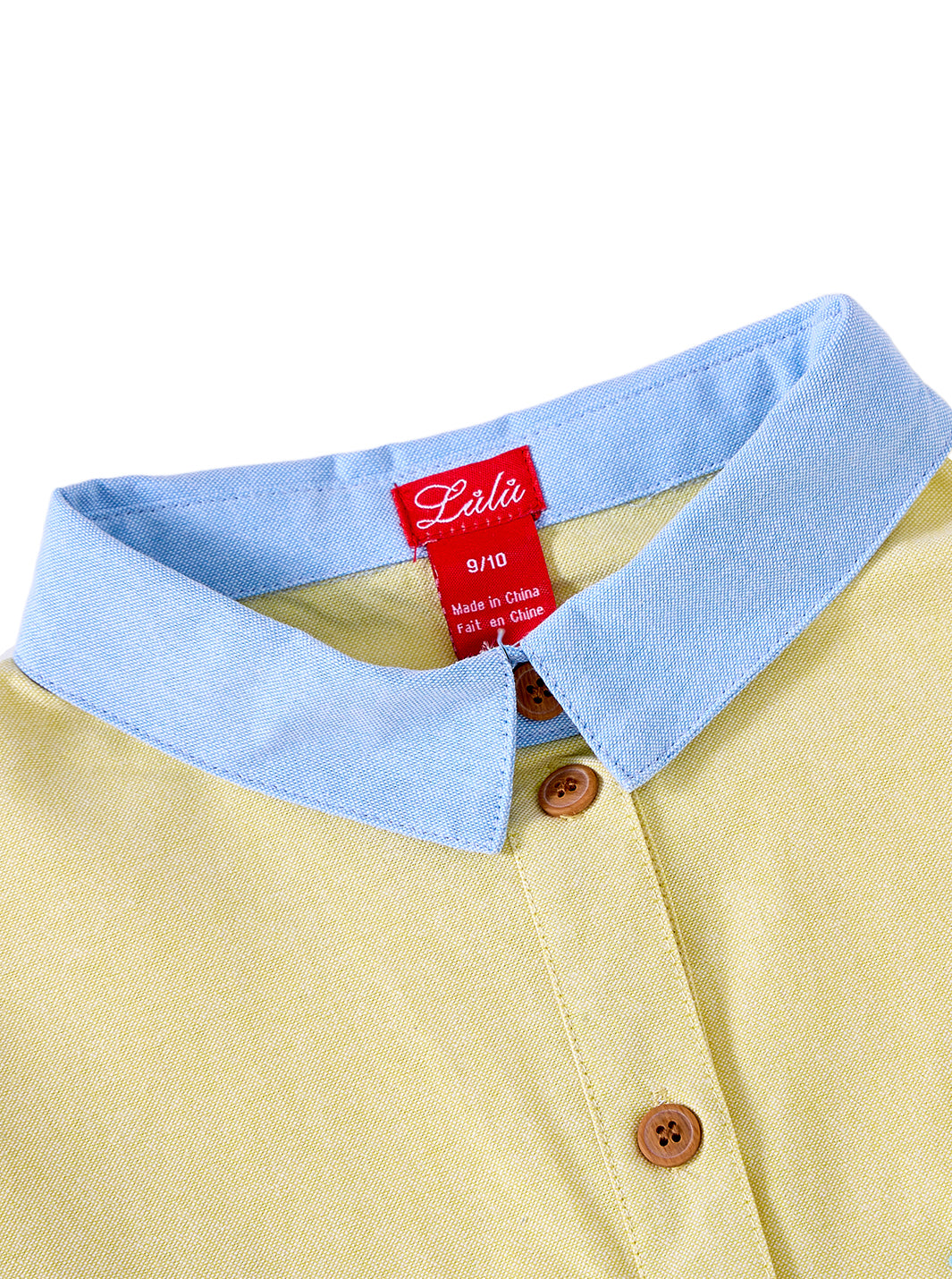 Rickrack Crop Shirt - Yellow