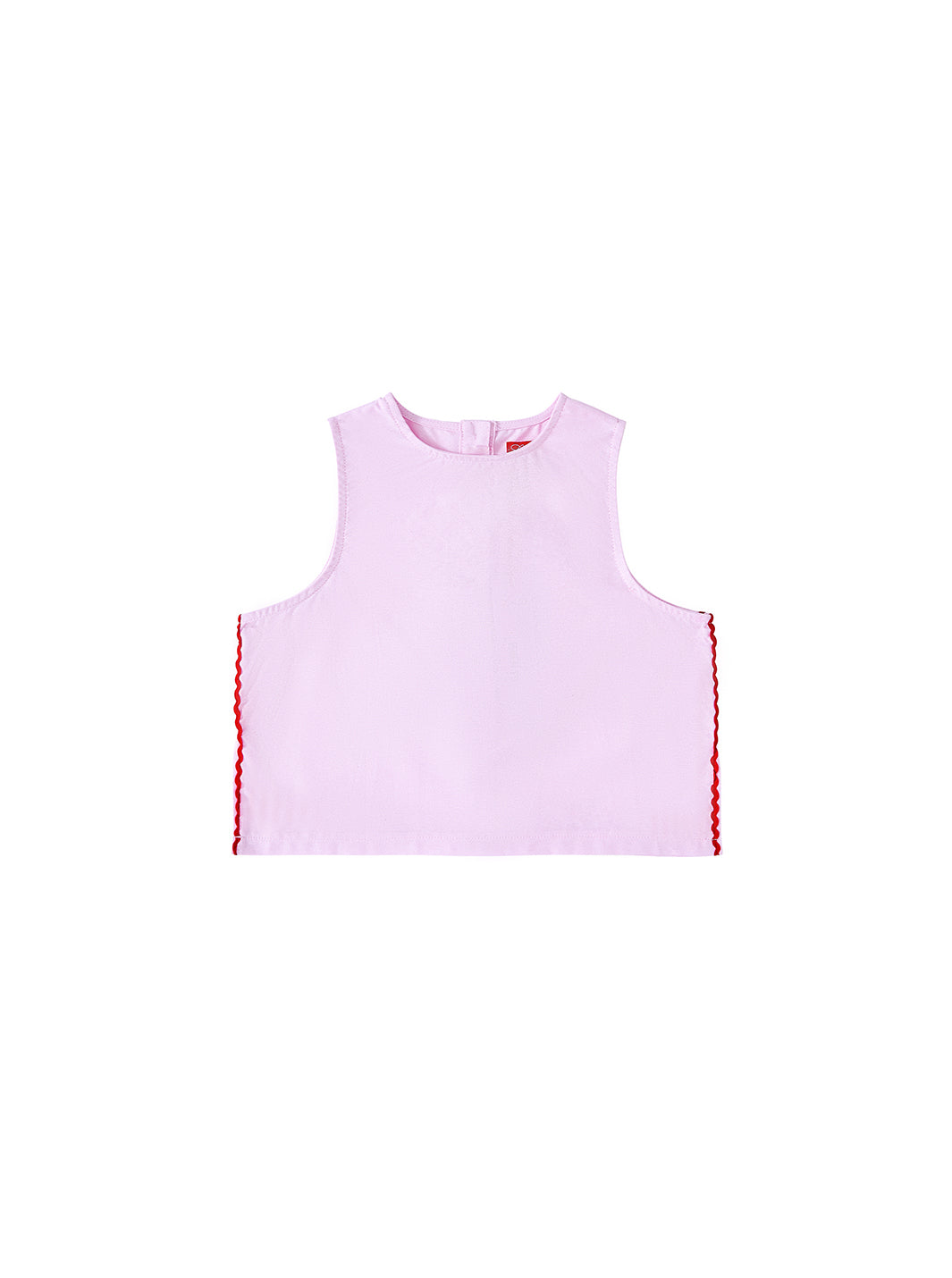 Rickrack Crop Vest - Lt. Pink