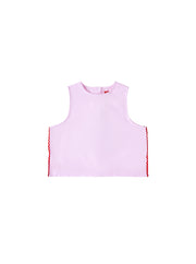 Rickrack Crop Vest - Lt. Pink