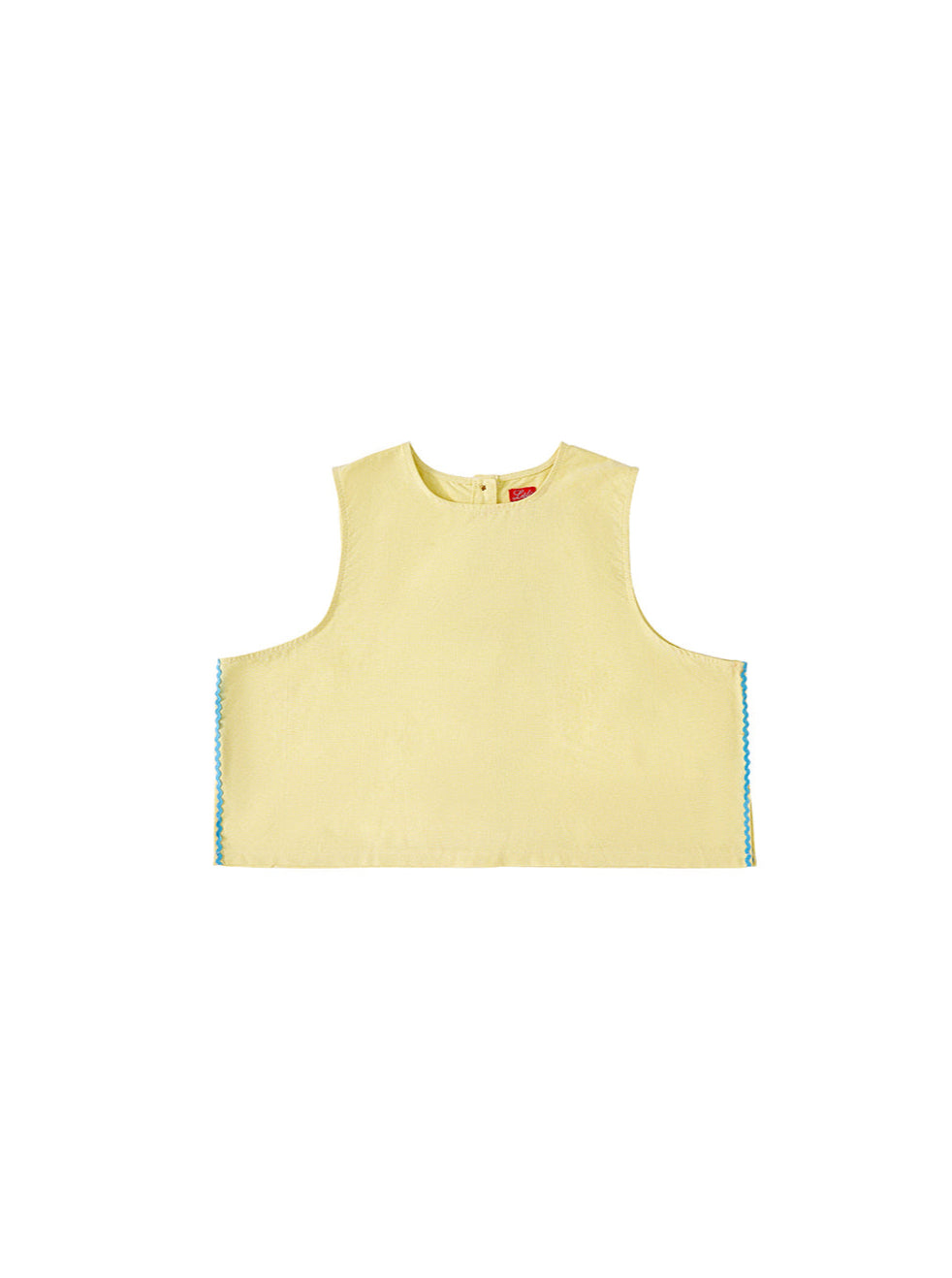Rickrack Crop Vest - Yellow