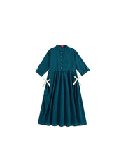 Side Pocket Bow Dress